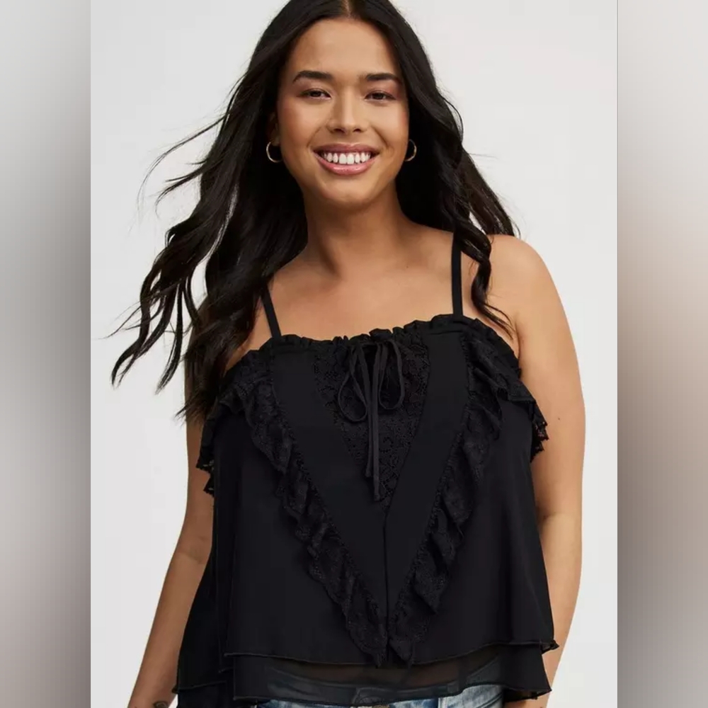 NWT 3X TORRID Mesh Tank BLACK - Picture 4 of 6